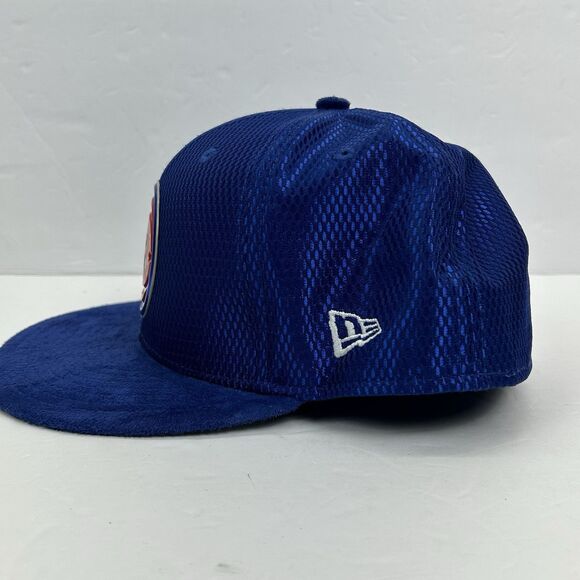 Detroit Pistons Logo Royal Draft New Era 9Fifty Snapback Hat Cap Blue 7 3/8 NBA - Picture 3 of 11